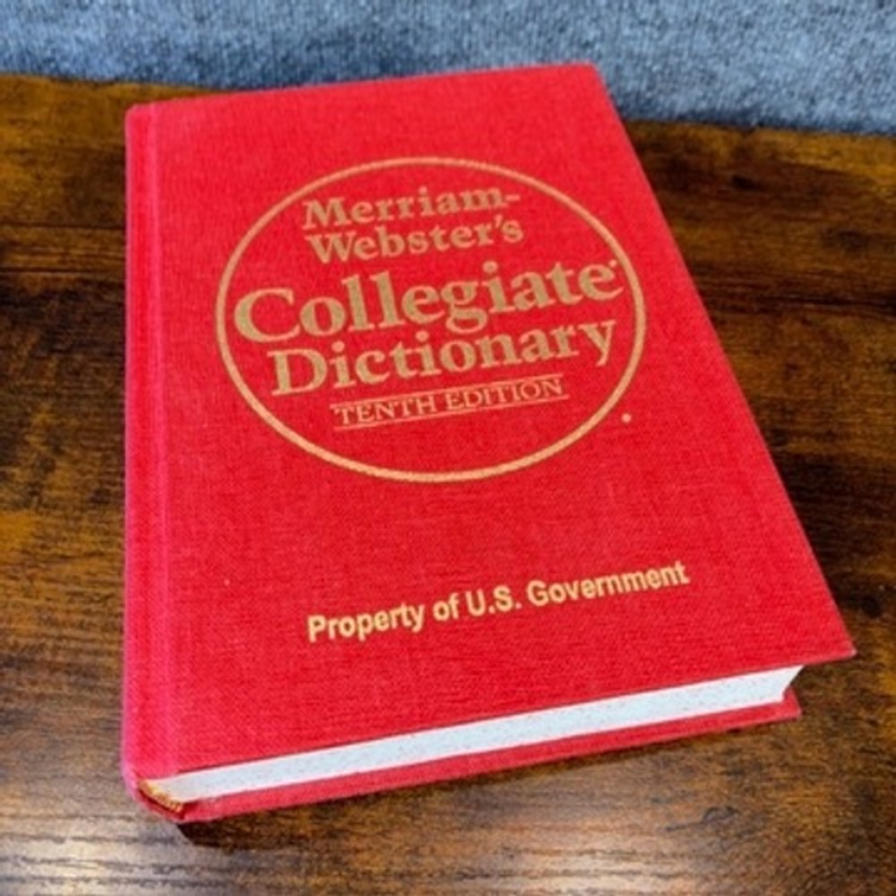 Large Dictionary Merriam-Webster Collegiate Tenth Edition Red Hardcover Decor